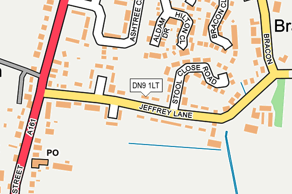 DN9 1LT map - OS OpenMap – Local (Ordnance Survey)