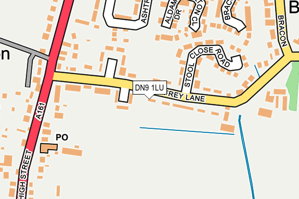 DN9 1LU map - OS OpenMap – Local (Ordnance Survey)