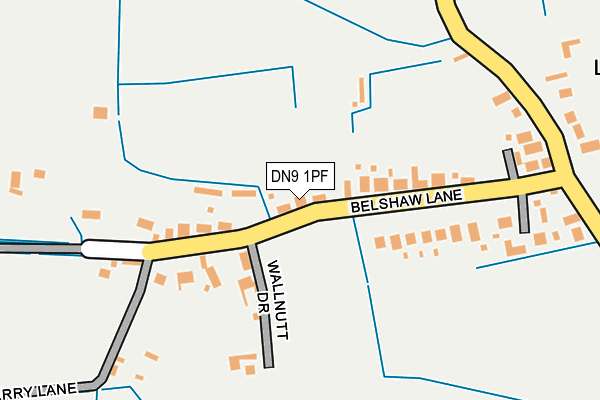 DN9 1PF map - OS OpenMap – Local (Ordnance Survey)