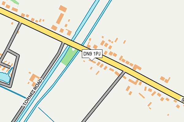 DN9 1PJ map - OS OpenMap – Local (Ordnance Survey)