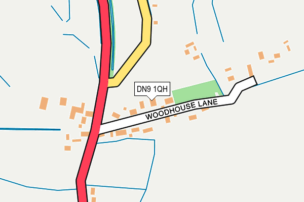 DN9 1QH map - OS OpenMap – Local (Ordnance Survey)