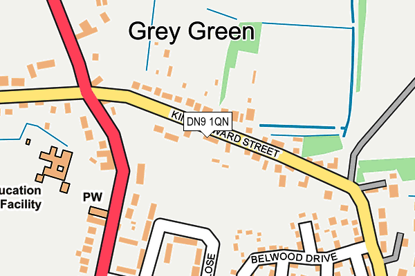 DN9 1QN map - OS OpenMap – Local (Ordnance Survey)