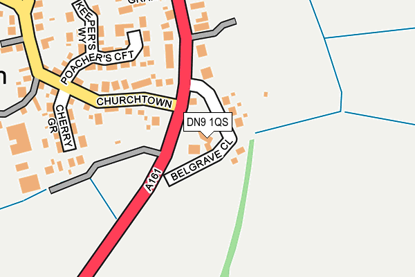 DN9 1QS map - OS OpenMap – Local (Ordnance Survey)