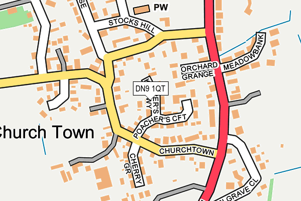 DN9 1QT map - OS OpenMap – Local (Ordnance Survey)