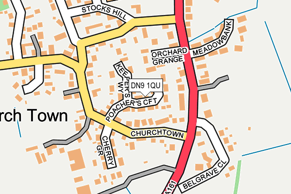 DN9 1QU map - OS OpenMap – Local (Ordnance Survey)