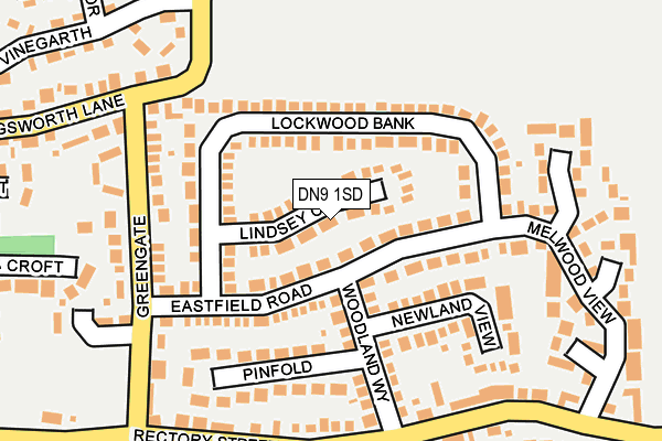 DN9 1SD map - OS OpenMap – Local (Ordnance Survey)