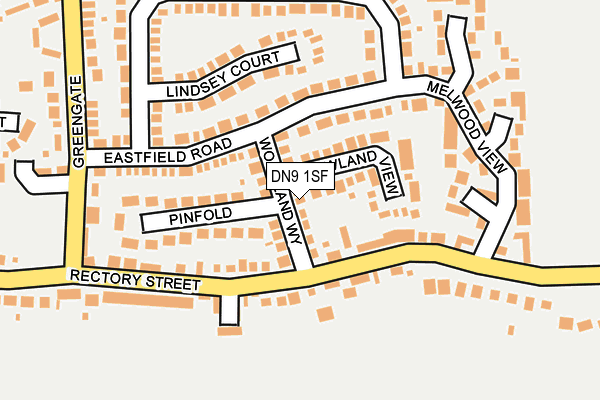 DN9 1SF map - OS OpenMap – Local (Ordnance Survey)