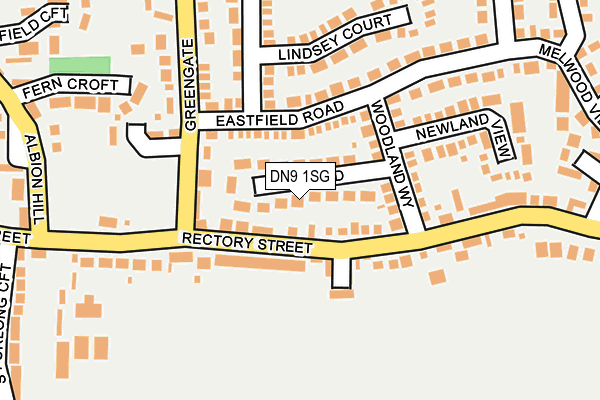 DN9 1SG map - OS OpenMap – Local (Ordnance Survey)