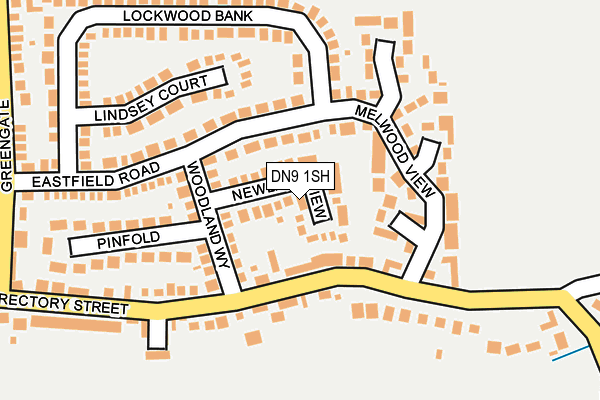 DN9 1SH map - OS OpenMap – Local (Ordnance Survey)