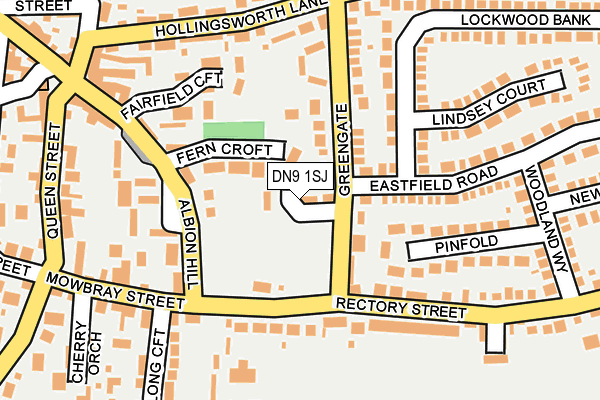 DN9 1SJ map - OS OpenMap – Local (Ordnance Survey)