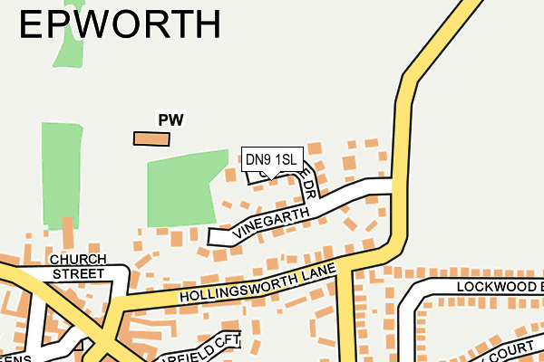 DN9 1SL map - OS OpenMap – Local (Ordnance Survey)