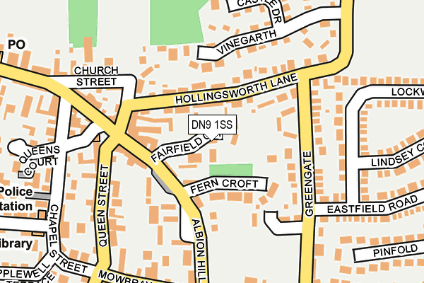 DN9 1SS map - OS OpenMap – Local (Ordnance Survey)