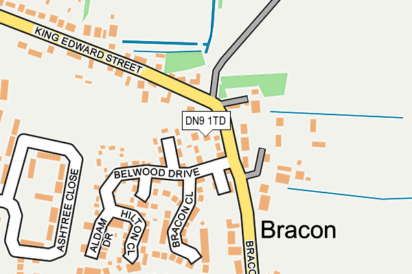 DN9 1TD map - OS OpenMap – Local (Ordnance Survey)