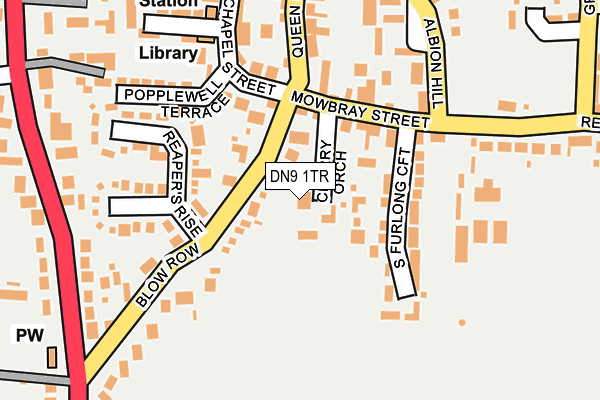 DN9 1TR map - OS OpenMap – Local (Ordnance Survey)