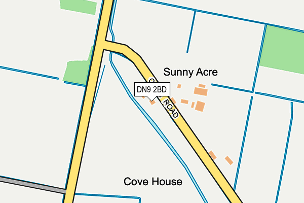 DN9 2BD map - OS OpenMap – Local (Ordnance Survey)