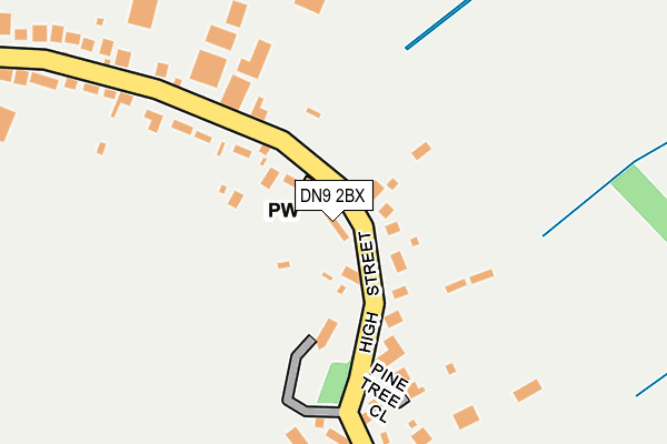 DN9 2BX map - OS OpenMap – Local (Ordnance Survey)