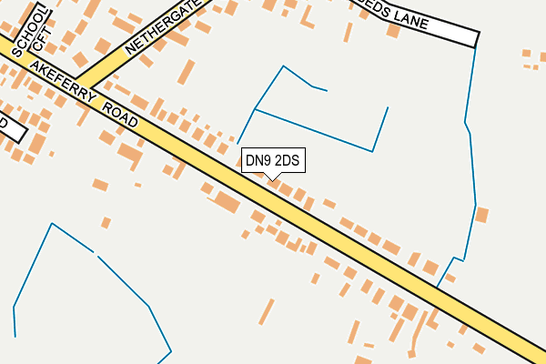 DN9 2DS map - OS OpenMap – Local (Ordnance Survey)