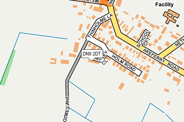DN9 2DT map - OS OpenMap – Local (Ordnance Survey)