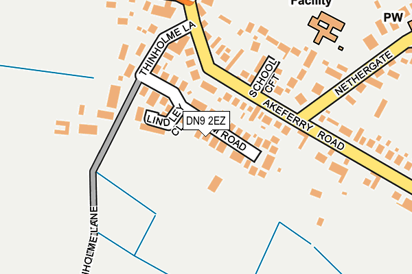 DN9 2EZ map - OS OpenMap – Local (Ordnance Survey)