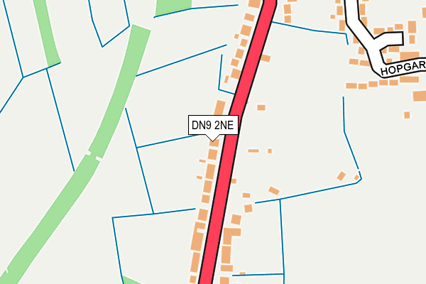 DN9 2NE map - OS OpenMap – Local (Ordnance Survey)
