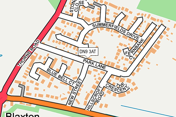 DN9 3AT map - OS OpenMap – Local (Ordnance Survey)
