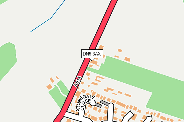 DN9 3AX map - OS OpenMap – Local (Ordnance Survey)
