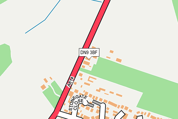 DN9 3BF map - OS OpenMap – Local (Ordnance Survey)