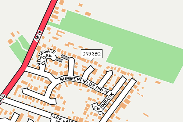 DN9 3BQ map - OS OpenMap – Local (Ordnance Survey)