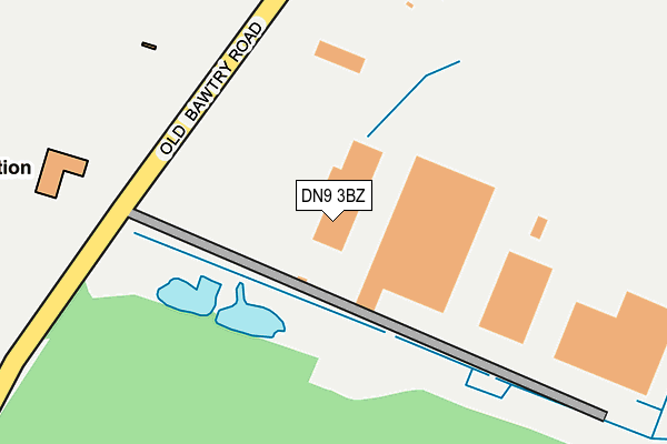 DN9 3BZ map - OS OpenMap – Local (Ordnance Survey)