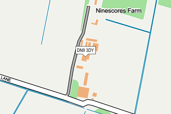DN9 3DY map - OS OpenMap – Local (Ordnance Survey)