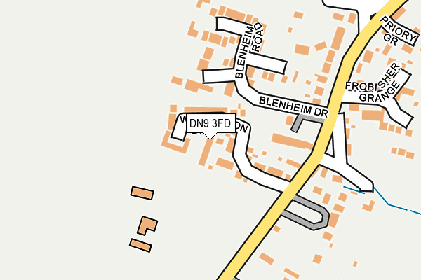 DN9 3FD map - OS OpenMap – Local (Ordnance Survey)