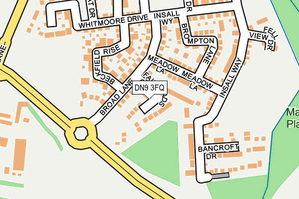 DN9 3FQ map - OS OpenMap – Local (Ordnance Survey)