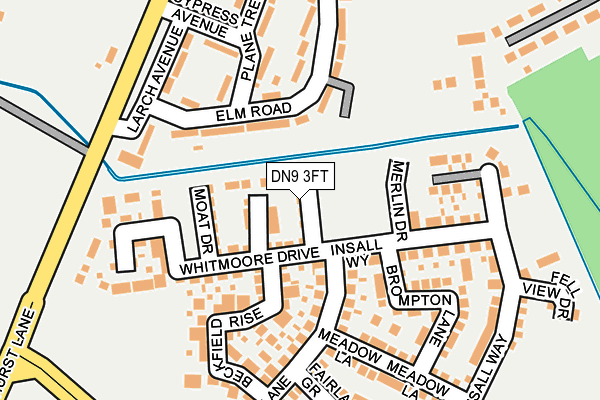 DN9 3FT map - OS OpenMap – Local (Ordnance Survey)