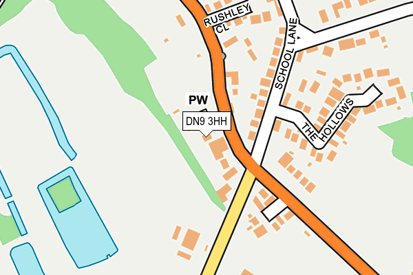 DN9 3HH map - OS OpenMap – Local (Ordnance Survey)