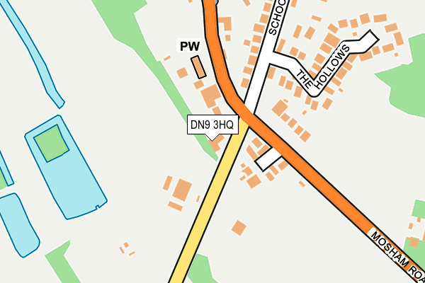 DN9 3HQ map - OS OpenMap – Local (Ordnance Survey)