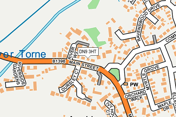 DN9 3HT map - OS OpenMap – Local (Ordnance Survey)