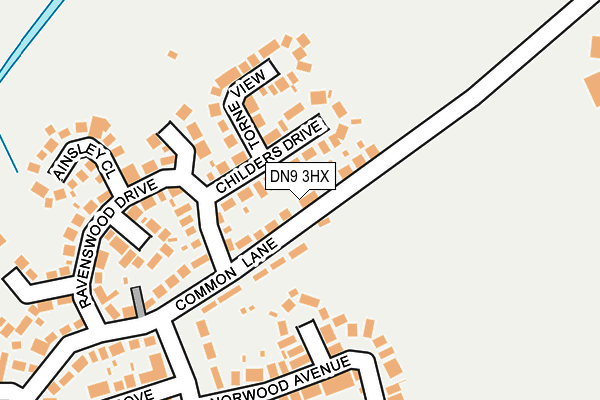 DN9 3HX map - OS OpenMap – Local (Ordnance Survey)