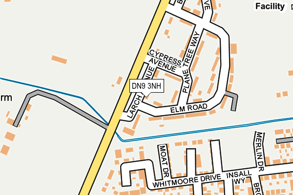 DN9 3NH map - OS OpenMap – Local (Ordnance Survey)