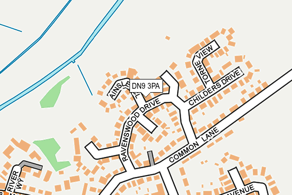 DN9 3PA map - OS OpenMap – Local (Ordnance Survey)