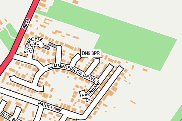 DN9 3PR map - OS OpenMap – Local (Ordnance Survey)