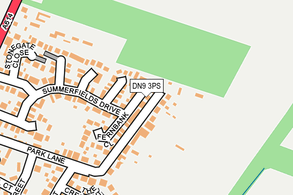 DN9 3PS map - OS OpenMap – Local (Ordnance Survey)