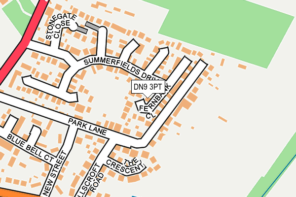 DN9 3PT map - OS OpenMap – Local (Ordnance Survey)