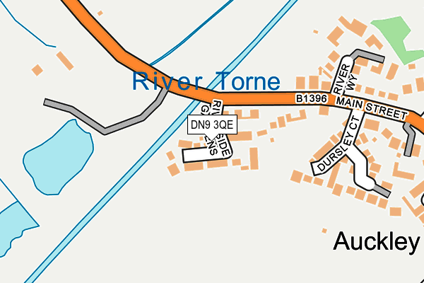 DN9 3QE map - OS OpenMap – Local (Ordnance Survey)