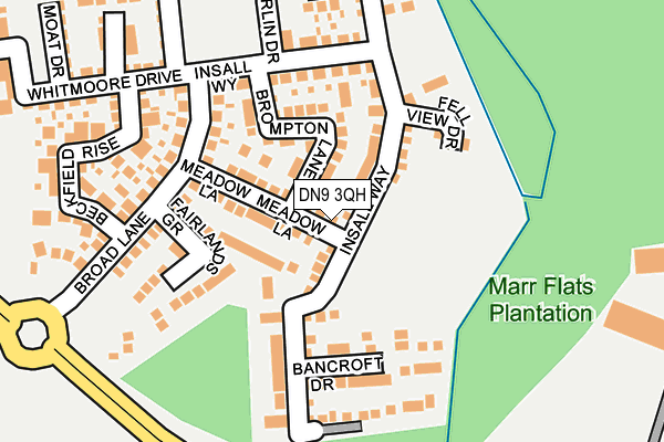 DN9 3QH map - OS OpenMap – Local (Ordnance Survey)