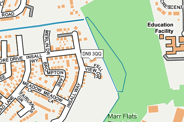 DN9 3QQ map - OS OpenMap – Local (Ordnance Survey)