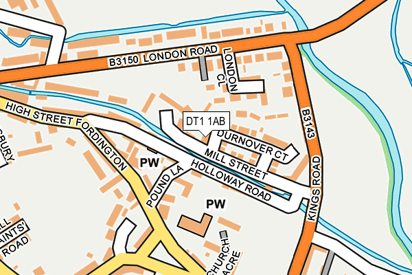 DT1 1AB map - OS OpenMap – Local (Ordnance Survey)