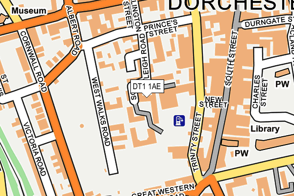 DT1 1AE map - OS OpenMap – Local (Ordnance Survey)