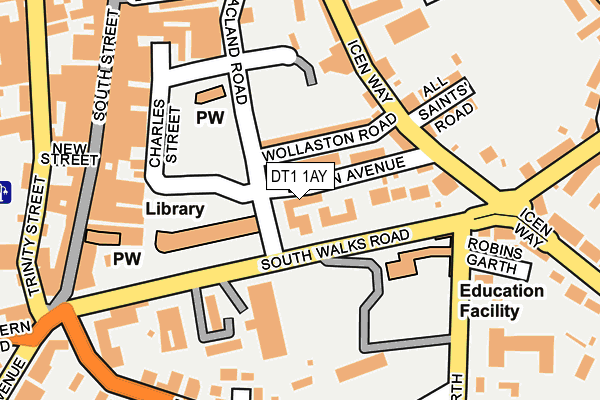 DT1 1AY map - OS OpenMap – Local (Ordnance Survey)