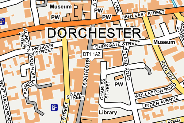 DT1 1AZ map - OS OpenMap – Local (Ordnance Survey)
