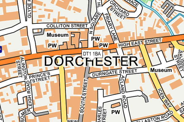 DT1 1BA map - OS OpenMap – Local (Ordnance Survey)